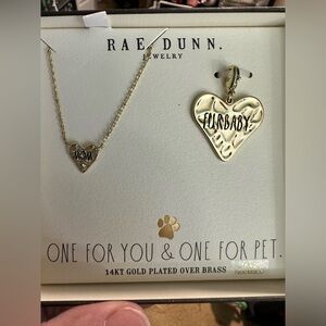 Rae Dunn FUR BABY & MOM necklace set